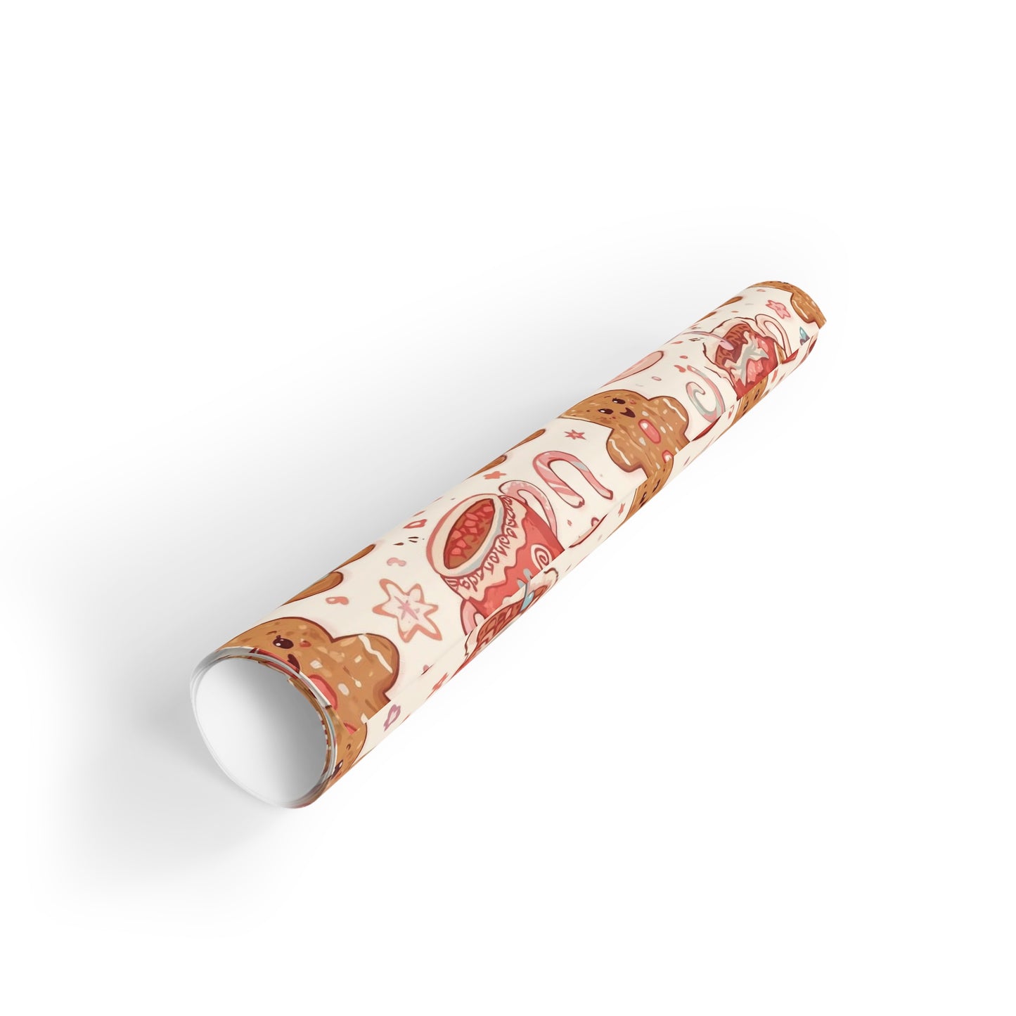 Gingerbread & Cocoa Gift Wrap Roll — Festive Holiday Wrapping Paper
