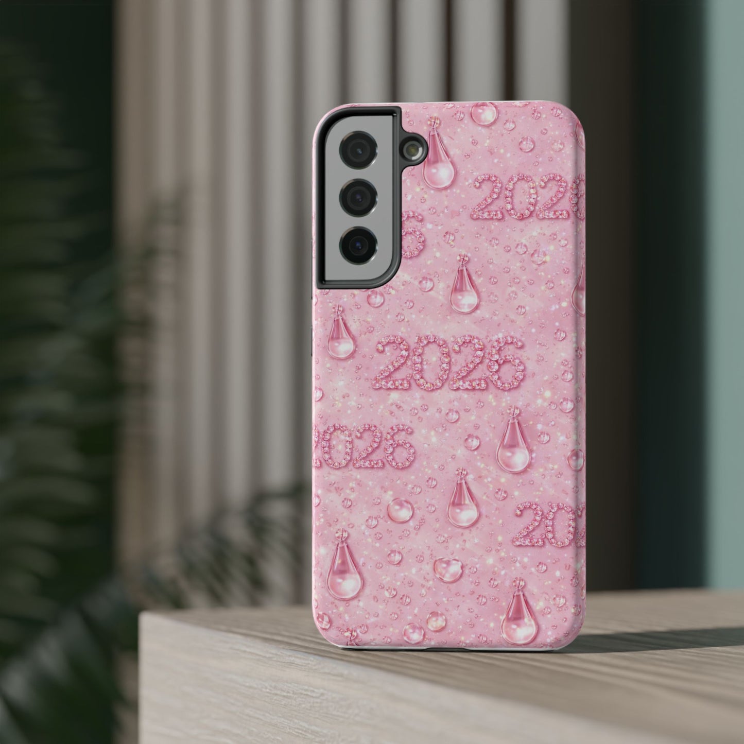 2026 Pink Waterdrop Phone Case — Impact-Resistant Protective Cover