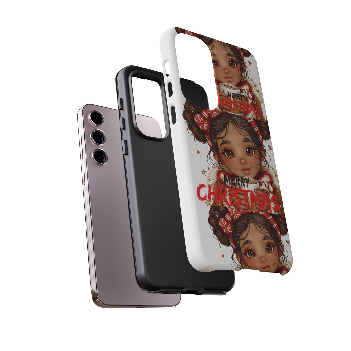 Christmas Girl Phone Case — "Merry Christmas" Cute Holiday Phone Cover