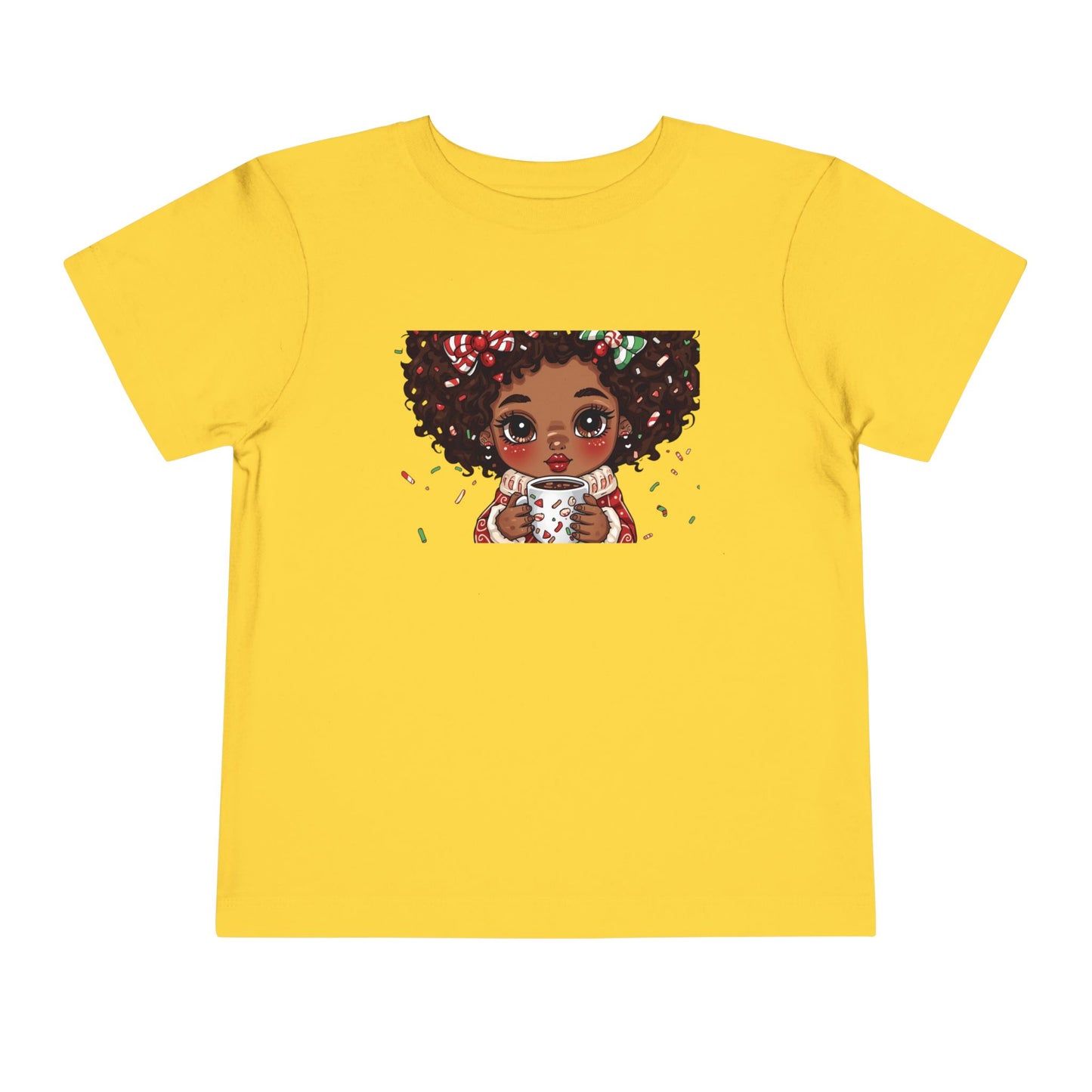 Toddler Tee — Cute Baby Girl Holding Cup Kids Shirt
