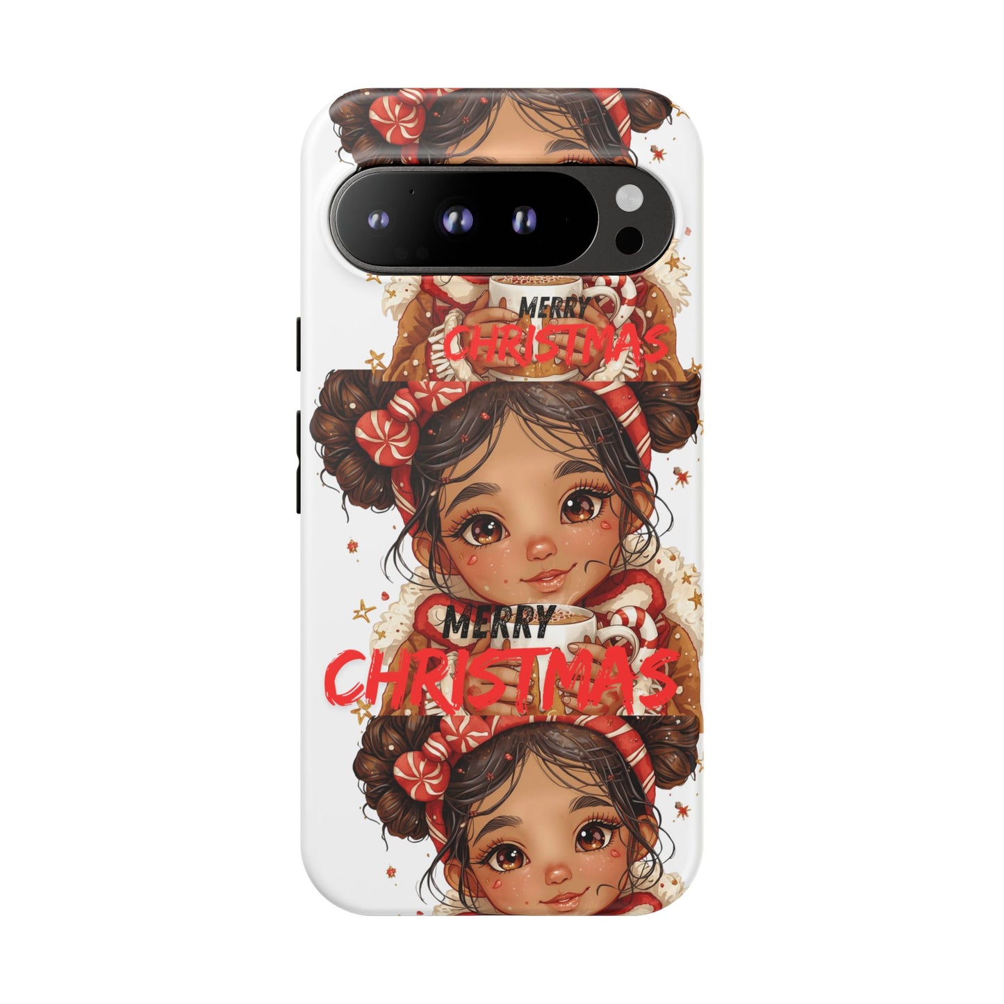 Christmas Girl Phone Case — "Merry Christmas" Cute Holiday Phone Cover