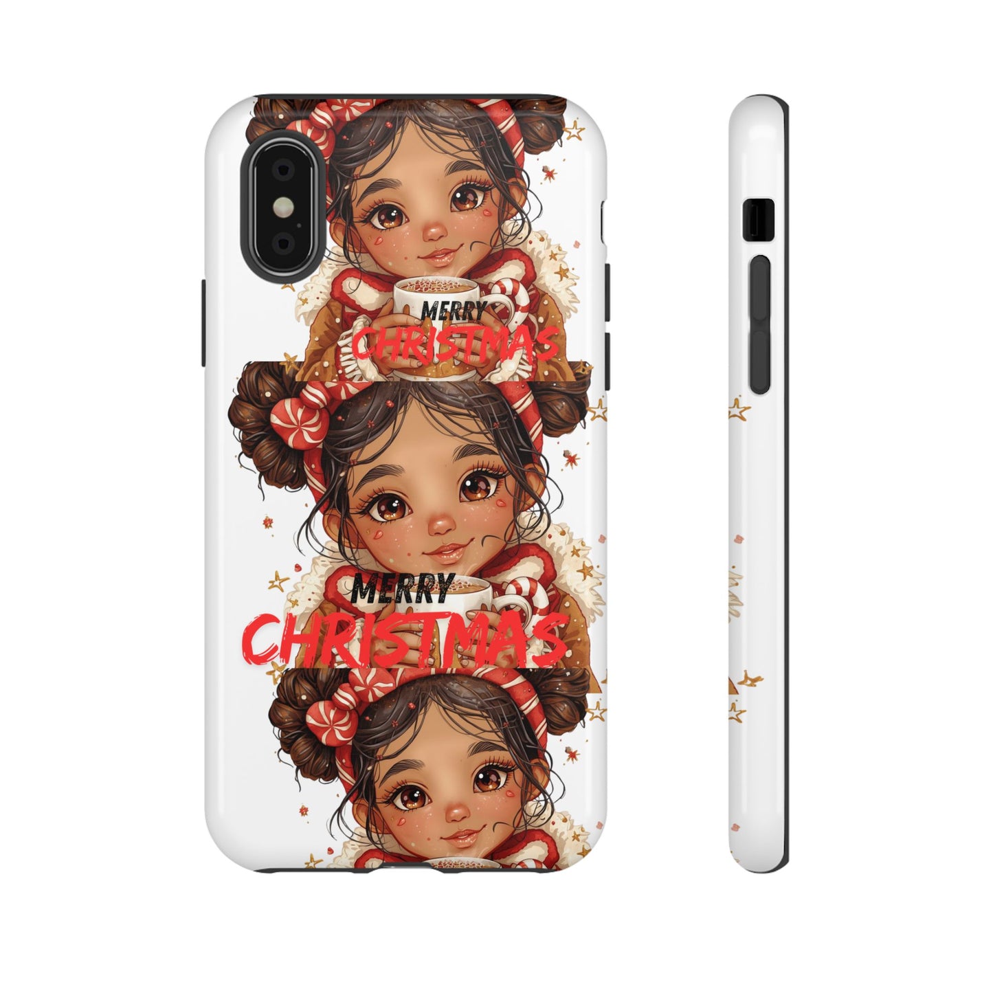 Christmas Girl Phone Case — "Merry Christmas" Cute Holiday Phone Cover