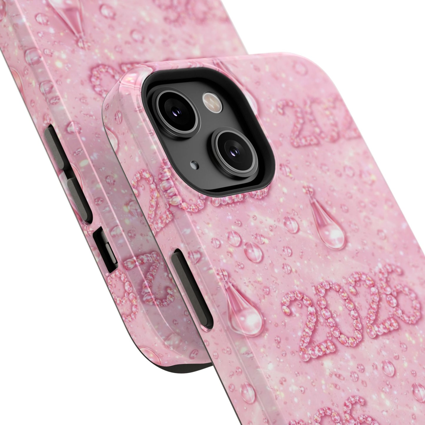 2026 Pink Waterdrop Phone Case — Impact-Resistant Protective Cover