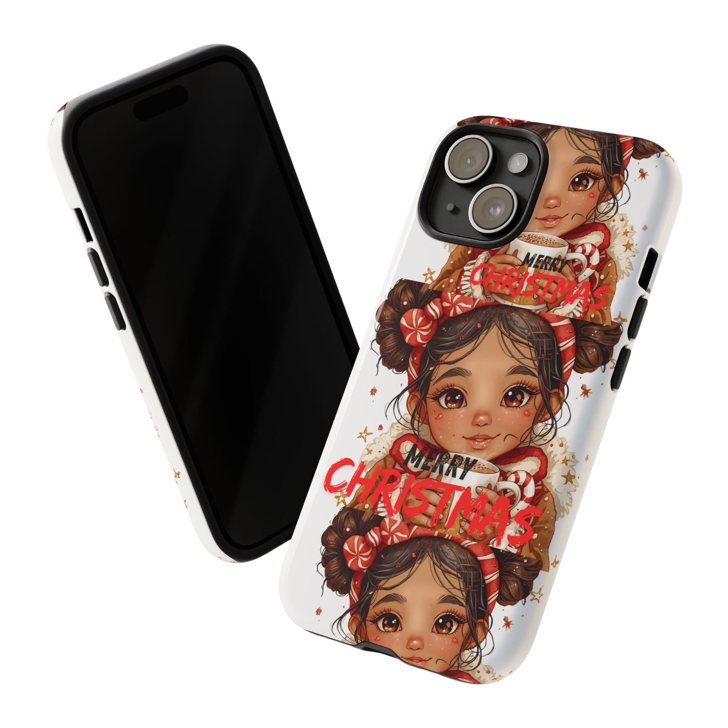 Christmas Girl Phone Case — "Merry Christmas" Cute Holiday Phone Cover