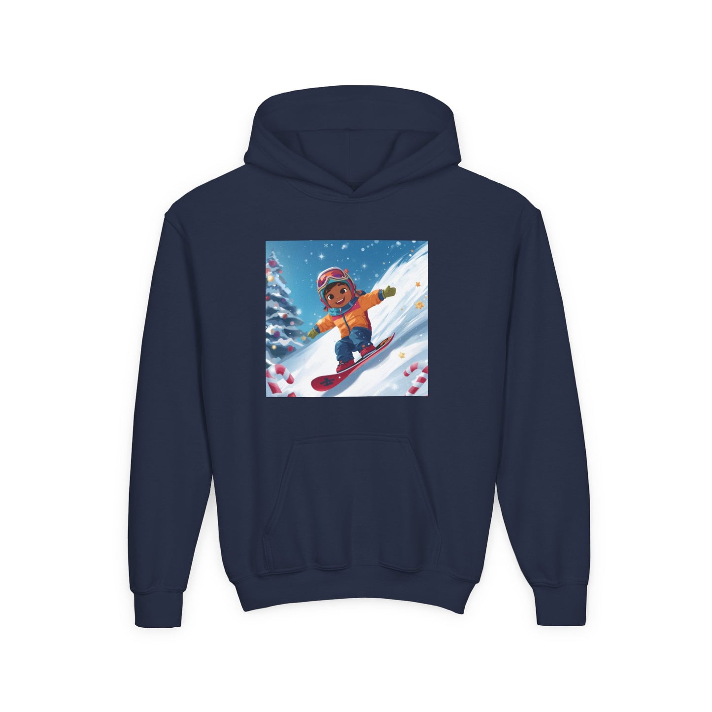 Kids Snowboarding Hoodie — Cute Winter Snow Kid Graphic Sweatshirt