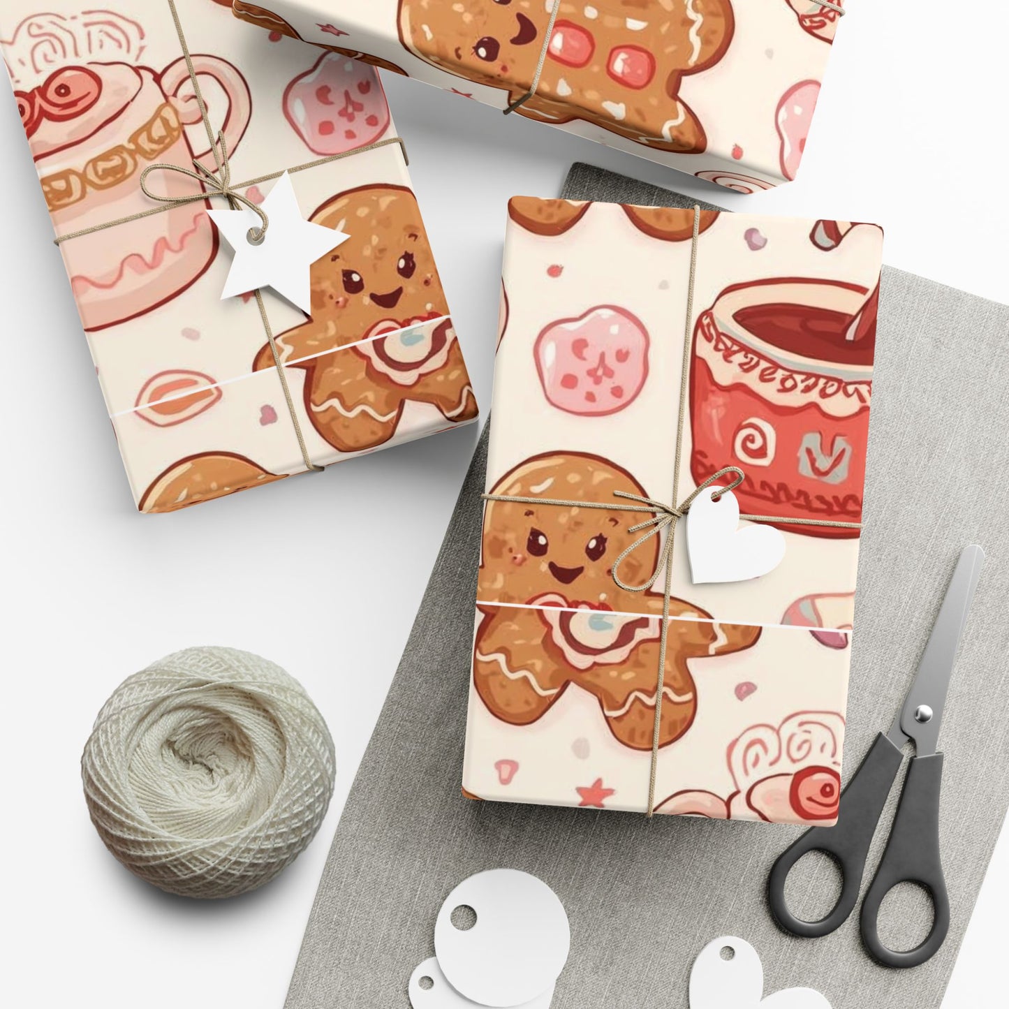 Wrapping Paper — Cute Gingerbread & Holiday Sweets Pattern