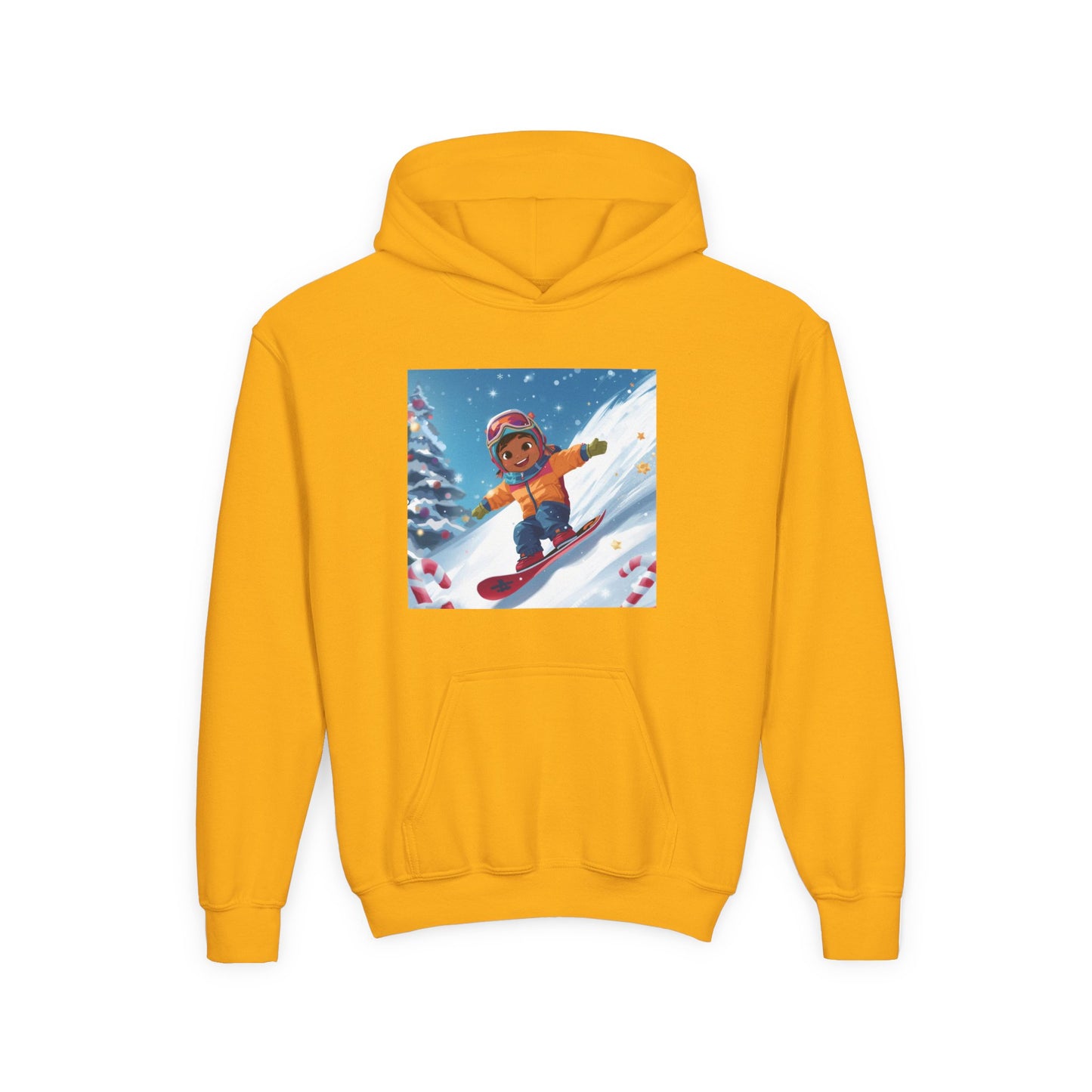 Kids Snowboarding Hoodie — Cute Winter Snow Kid Graphic Sweatshirt