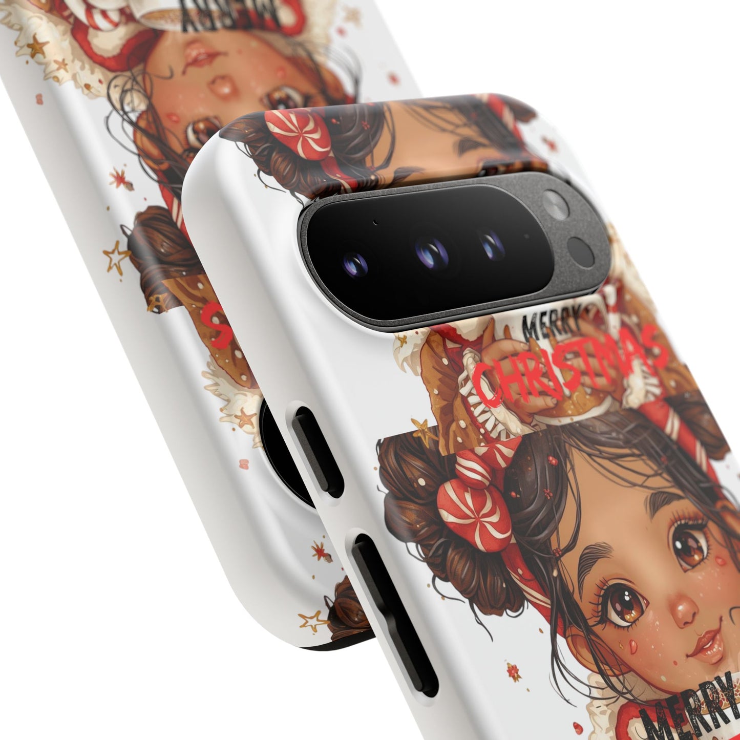 Christmas Girl Phone Case — "Merry Christmas" Cute Holiday Phone Cover